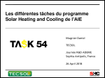 Les différentes tâches du programme Solar Heating and Cooling de l’AIE