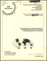 An Introduction to Meteorological Measurements and Data Handling for Solar Energy Applications