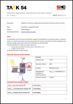 INFO Sheet A17: Reference single family solar domestic hot water system for France