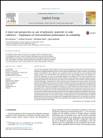 A total cost perspective on use of polymeric materials in solar collectors - Importance of environmental performance on suitability