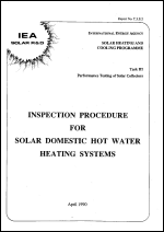 Inspection Procedure for Solar Domestic Hot Water Heating Systems