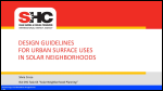 Design Guidelines for Urban Surface Uses in Solar Neighborhoods