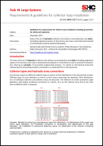 Requirements & guidelines for collector loop installation