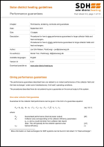 Solar District Heating Performance Guarantees